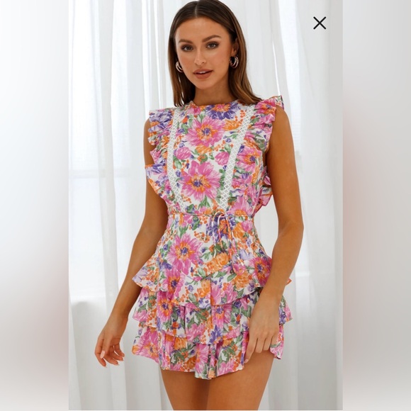 Floral Ruffle Dress - Picture 1 of 2